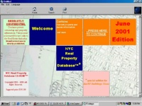 First menu which is displayed after the Real Property Database CD-Rom is loaded.